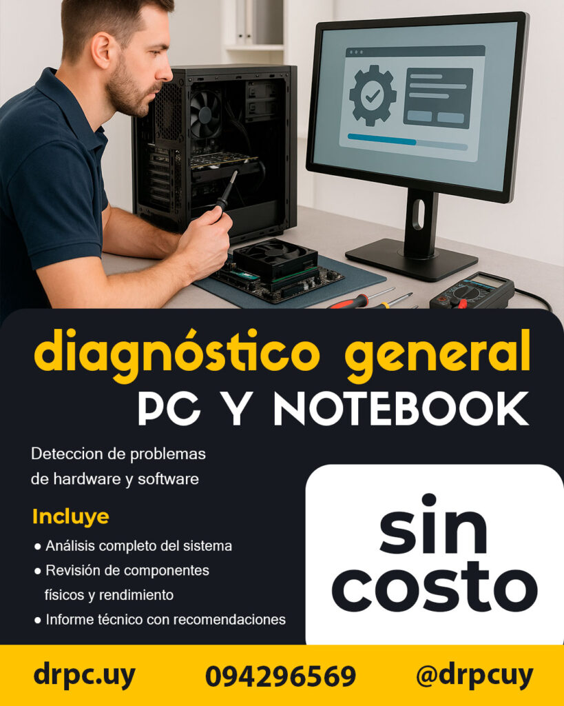 Diagnóstico técnico de computadoras en Montevideo